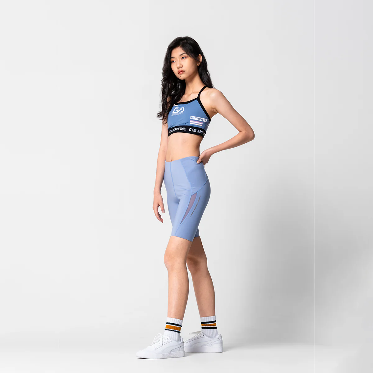 Activewear Mesh Blocking Tight shorts for Women - Image 26