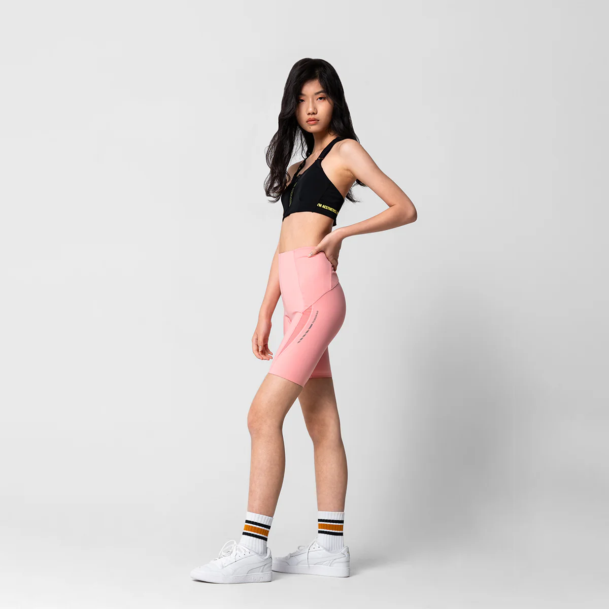 Activewear Mesh Blocking Tight shorts for Women - Image 34