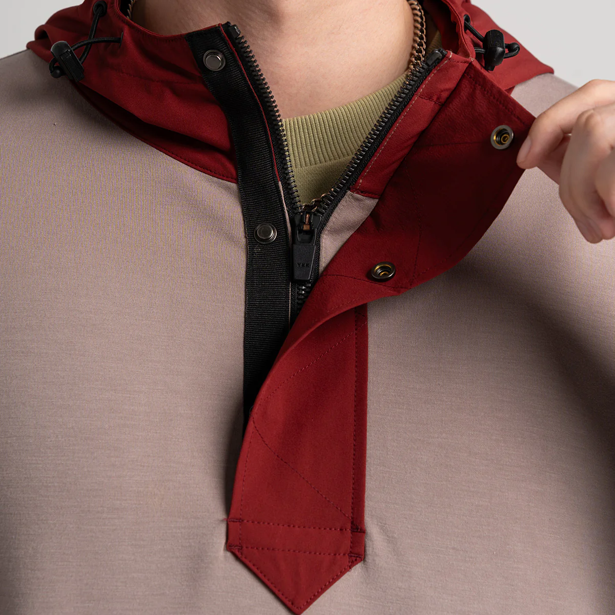 Fabric Blocking Athleisure Trendy Hoodies for Men - Image 23