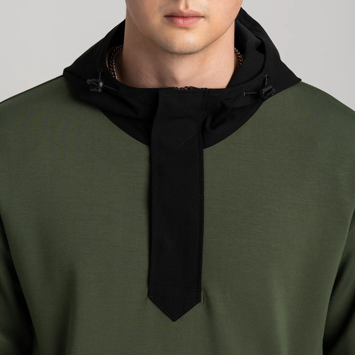Fabric Blocking Athleisure Trendy Hoodies for Men - Image 9