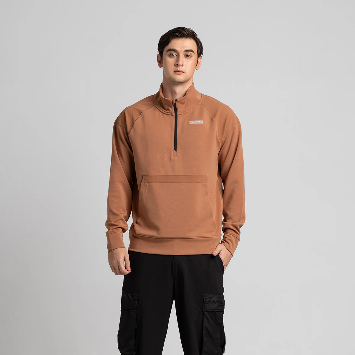 Half Zip Athleisure Trendy Hoodies for Men - Image 13