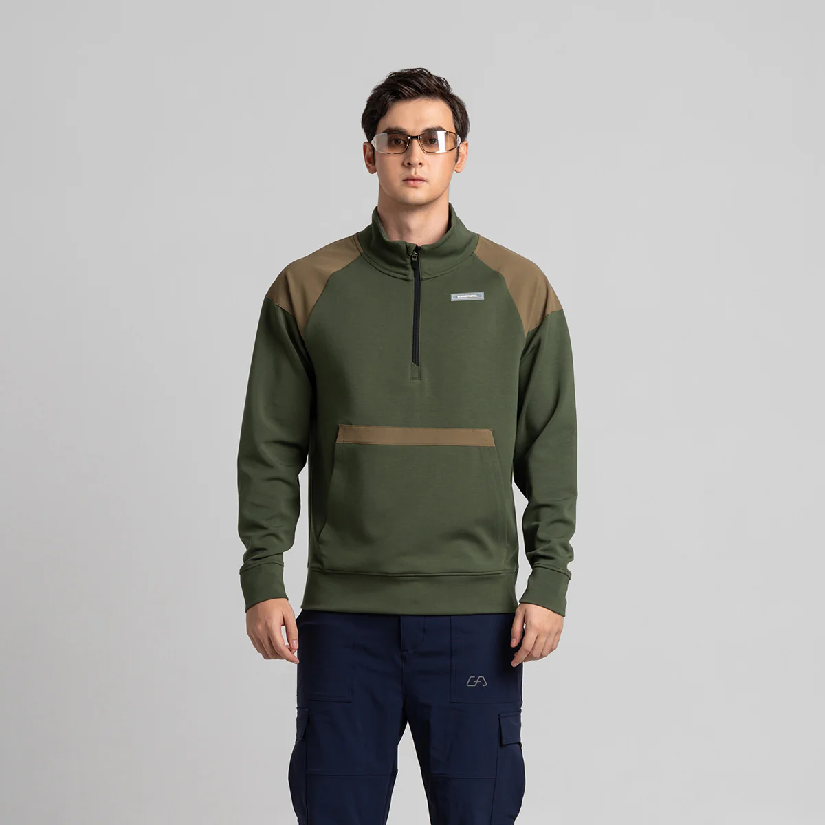 Half Zip Athleisure Trendy Hoodies for Men - Image 7