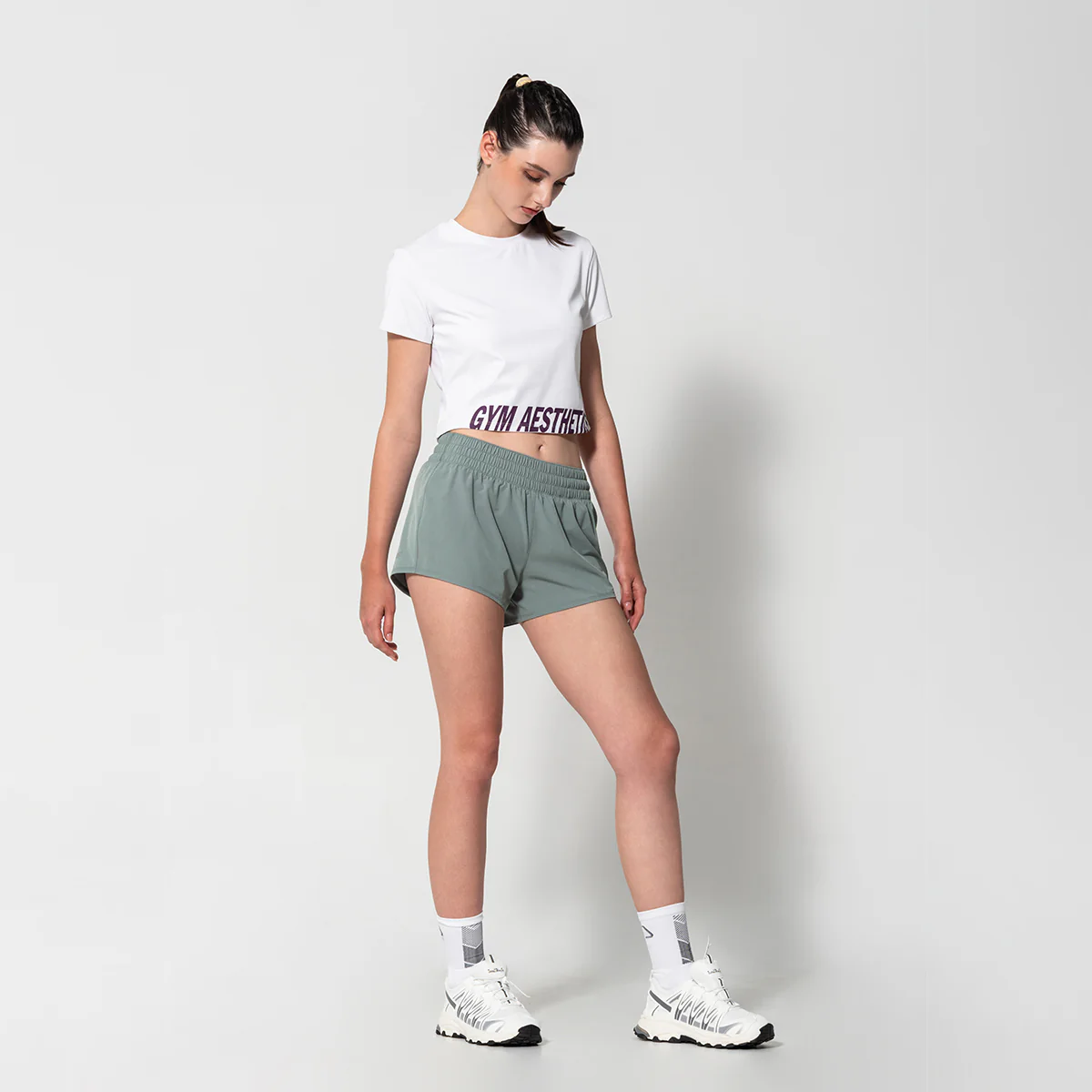 Breathable Activewear Brief-Lined  3 Inch Running Shorts for Women - Image 3