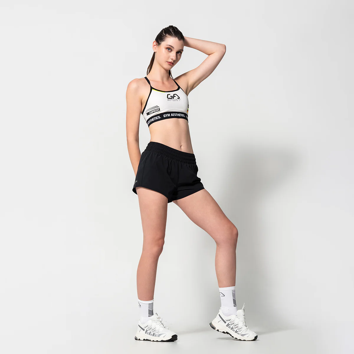 4way Stretch Activewear Brief-Lined  3 Inch Running Shorts for Women - Image 3