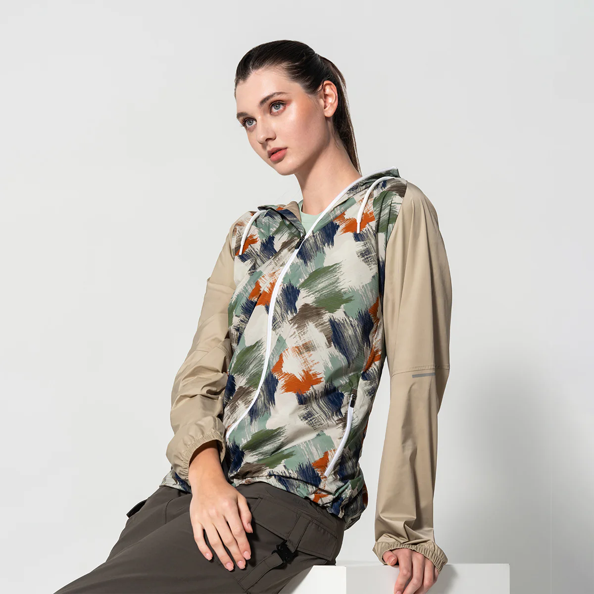 Pattern Athleisure Water Resistant Jacket for Unisex - Image 14