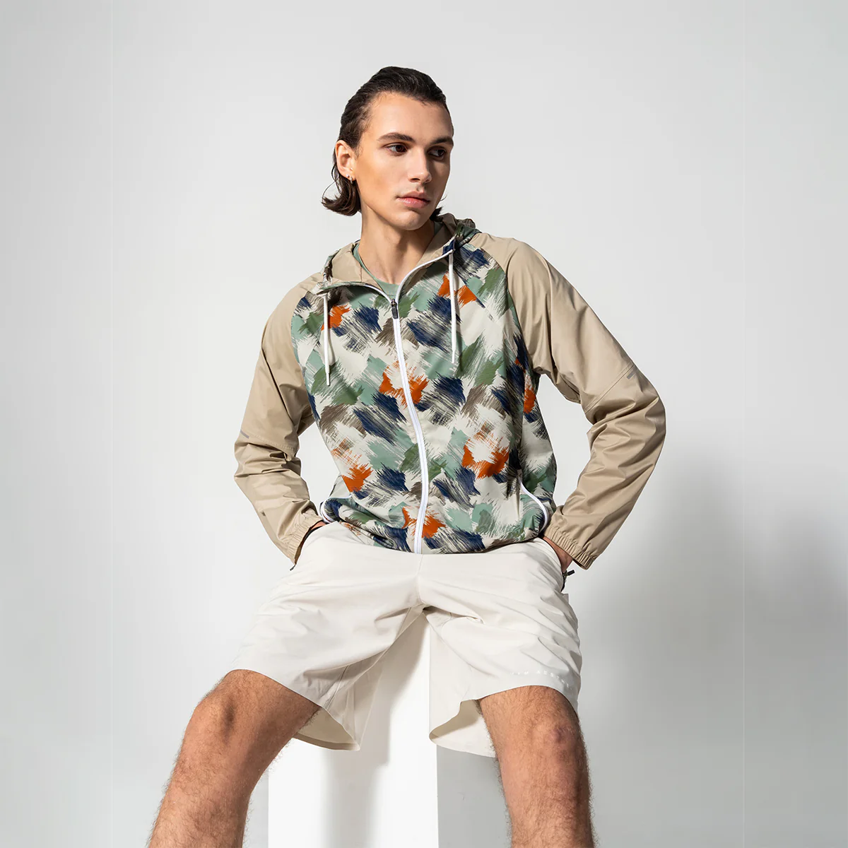 Pattern Athleisure Water Resistant Jacket for Unisex - Image 15