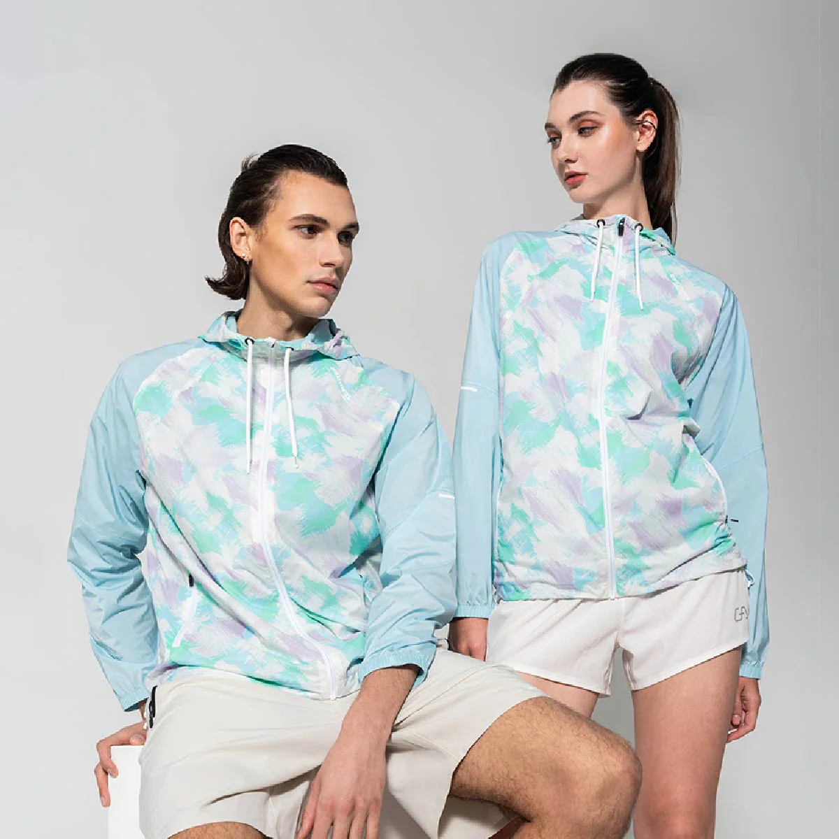 Pattern Athleisure Water Resistant Jacket for Unisex - Image 16