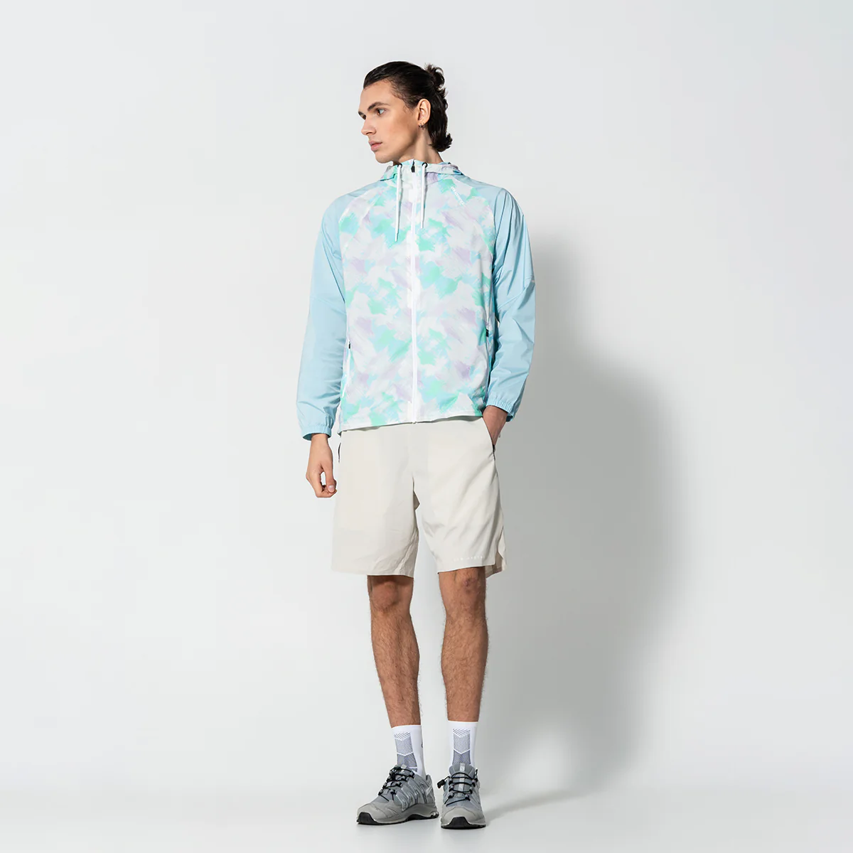 Pattern Athleisure Water Resistant Jacket for Unisex - Image 17
