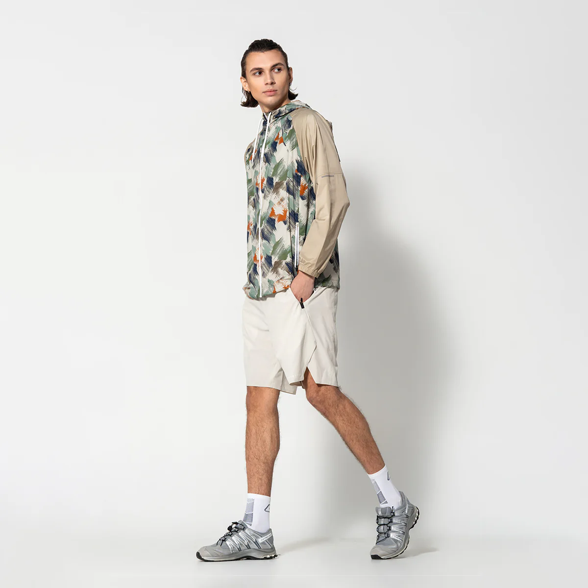 Pattern Athleisure Water Resistant Jacket for Unisex - Image 3